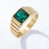 Bague avec pierre de couleur