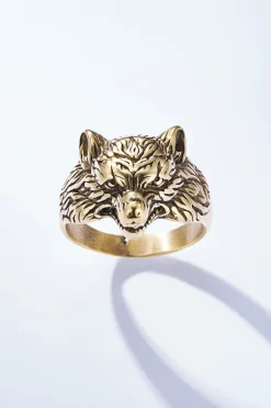 Bague tête de loup