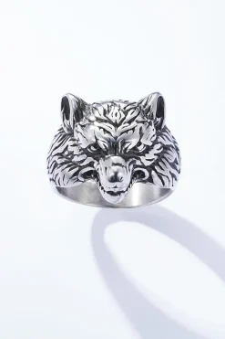 Bague tête de loup