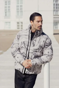 Blouson à motif marbré