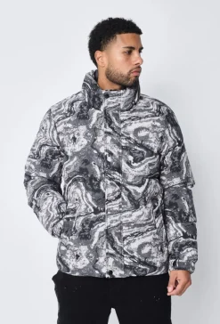 Blouson à motif marbré