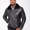 Blouson avec col fourrure