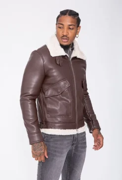 Blouson avec col fourrure