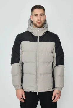 Blouson bi couleur à capuche
