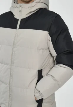 Blouson bi couleur à capuche