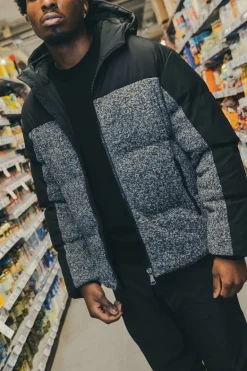 Blouson bi couleur à capuche