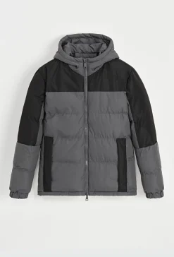 Blouson bi couleur à capuche