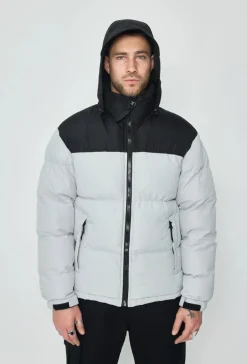 Blouson bi couleur à capuche