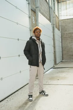 Blouson bi couleur à capuche