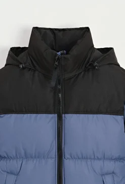 Blouson bi couleur à capuche