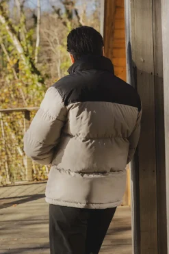 Blouson bi couleur à capuche