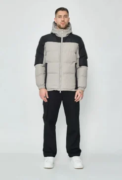 Blouson bi couleur à capuche