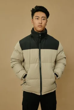 Blouson bi couleur à capuche