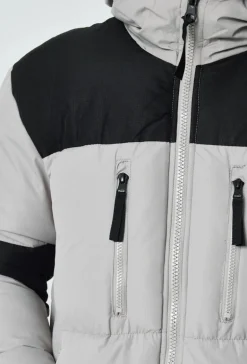 Blouson bi couleur à capuche
