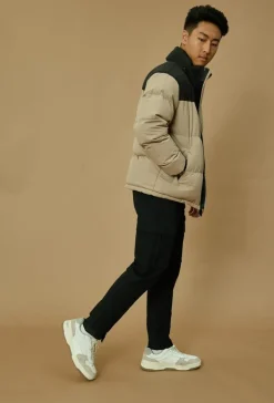 Blouson bi couleur à capuche