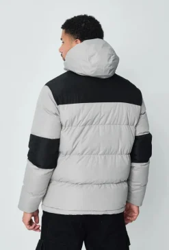 Blouson bi couleur à capuche
