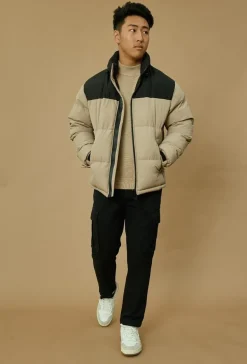 Blouson bi couleur à capuche