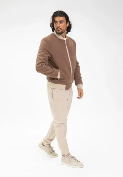 Blouson bicolore avec fermeture éclaire