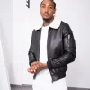 Blouson bombers avec col mouton