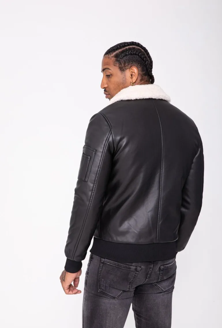 Blouson bombers avec col mouton