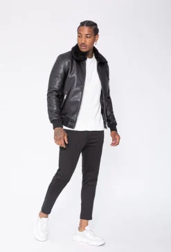 Blouson bombers avec col mouton