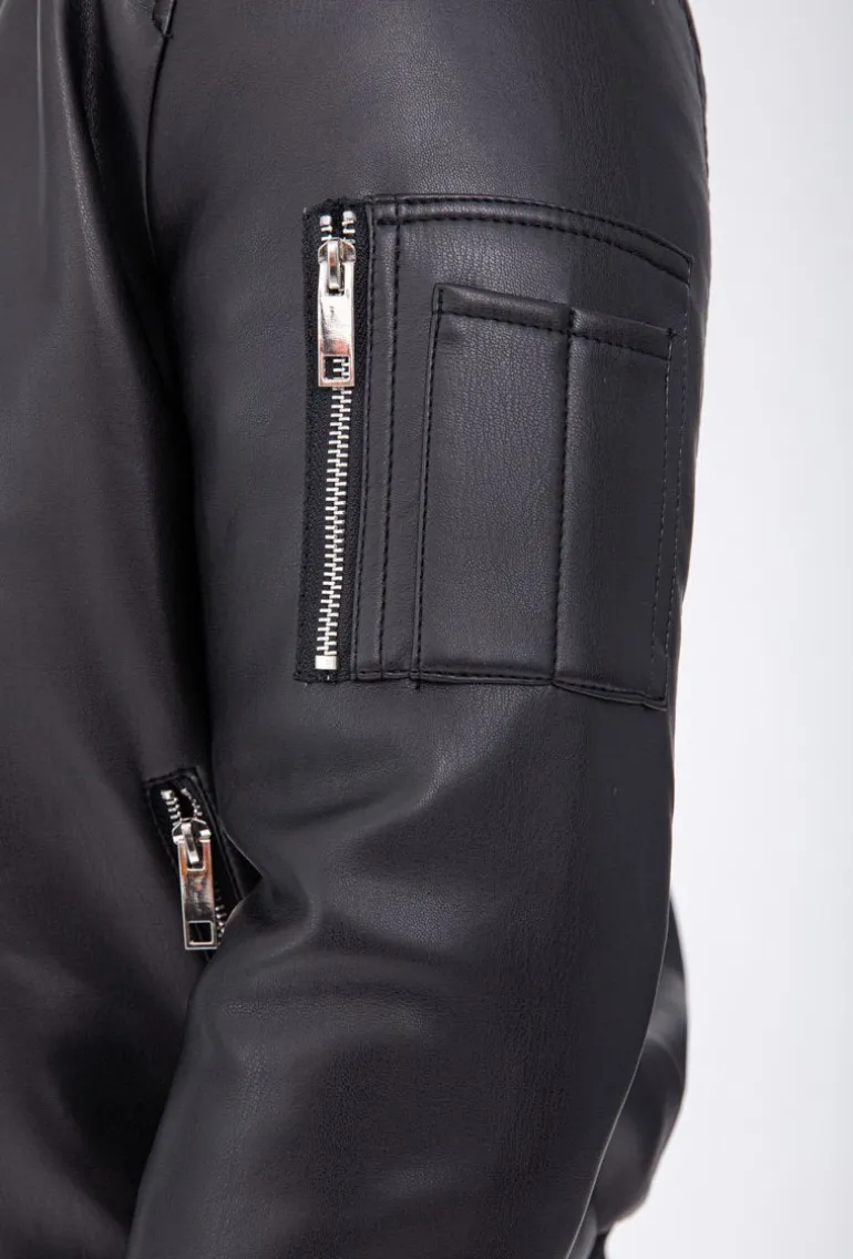 Blouson bombers avec col mouton