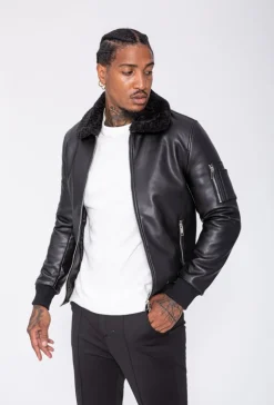 Blouson bombers avec col mouton