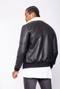 Blouson bombers avec col mouton