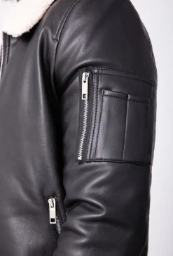 Blouson bombers avec col mouton