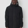 Blouson mi long à capuche moumoute