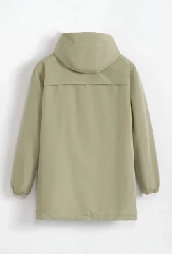 Blouson mi long à capuche moumoute