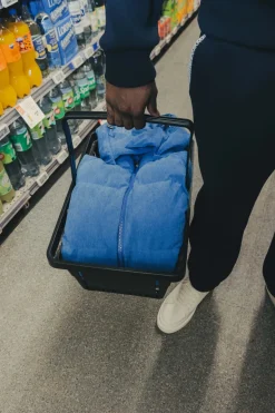 Blouson oversized matelassé à rayure