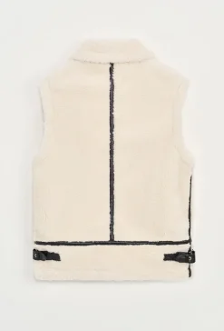 Blouson sans manches en moumoute