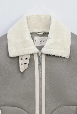 Blouson simili moumoute