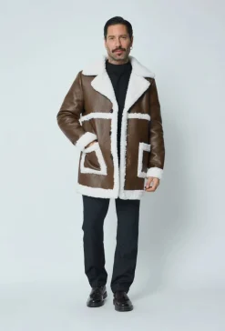 Blouson simili moumoute longue