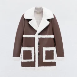 Blouson simili moumoute longue
