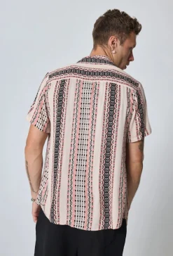 Chemise à accents de rayures bohèmes