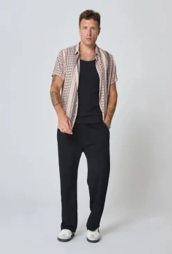 Chemise à accents de rayures bohèmes