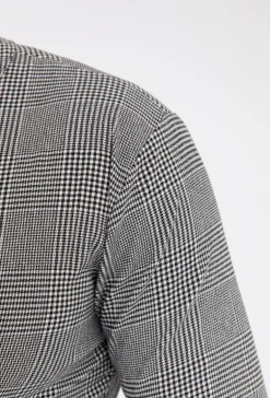 Chemise à carreaux col mao