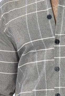 Chemise à carreaux col mao