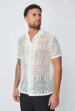 Chemise à dentelle transparente