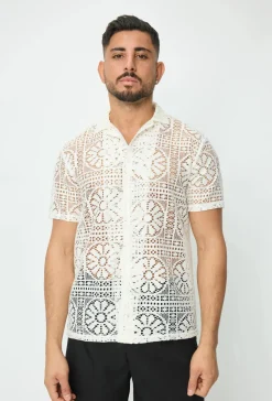 Chemise à dentelle transparente