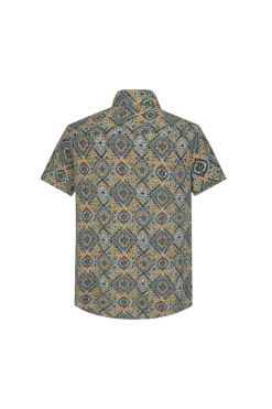 Chemise à imprimé abstrait avec poche