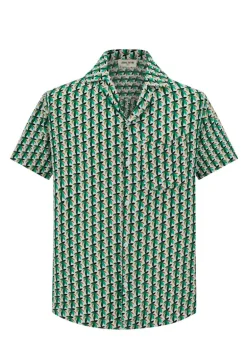 Chemise à imprimé botanique