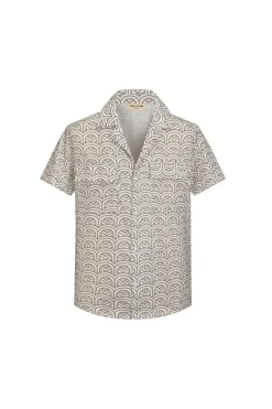 Chemise à imprimé graphique avec poches