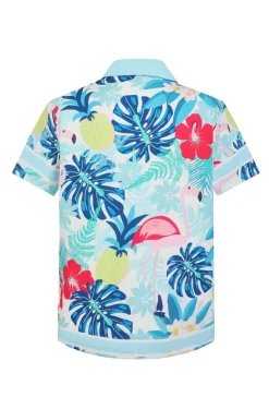Chemise à l'imprimé tropical exotique