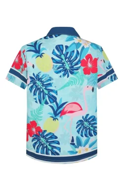Chemise à l'imprimé tropical exotique