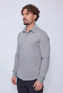 Chemise à manche longues boutonnée pour homme