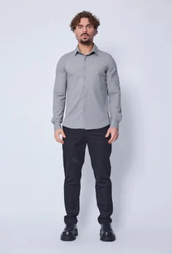 Chemise à manche longues boutonnée pour homme