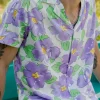 Chemise à manches courtes avec un motif floral